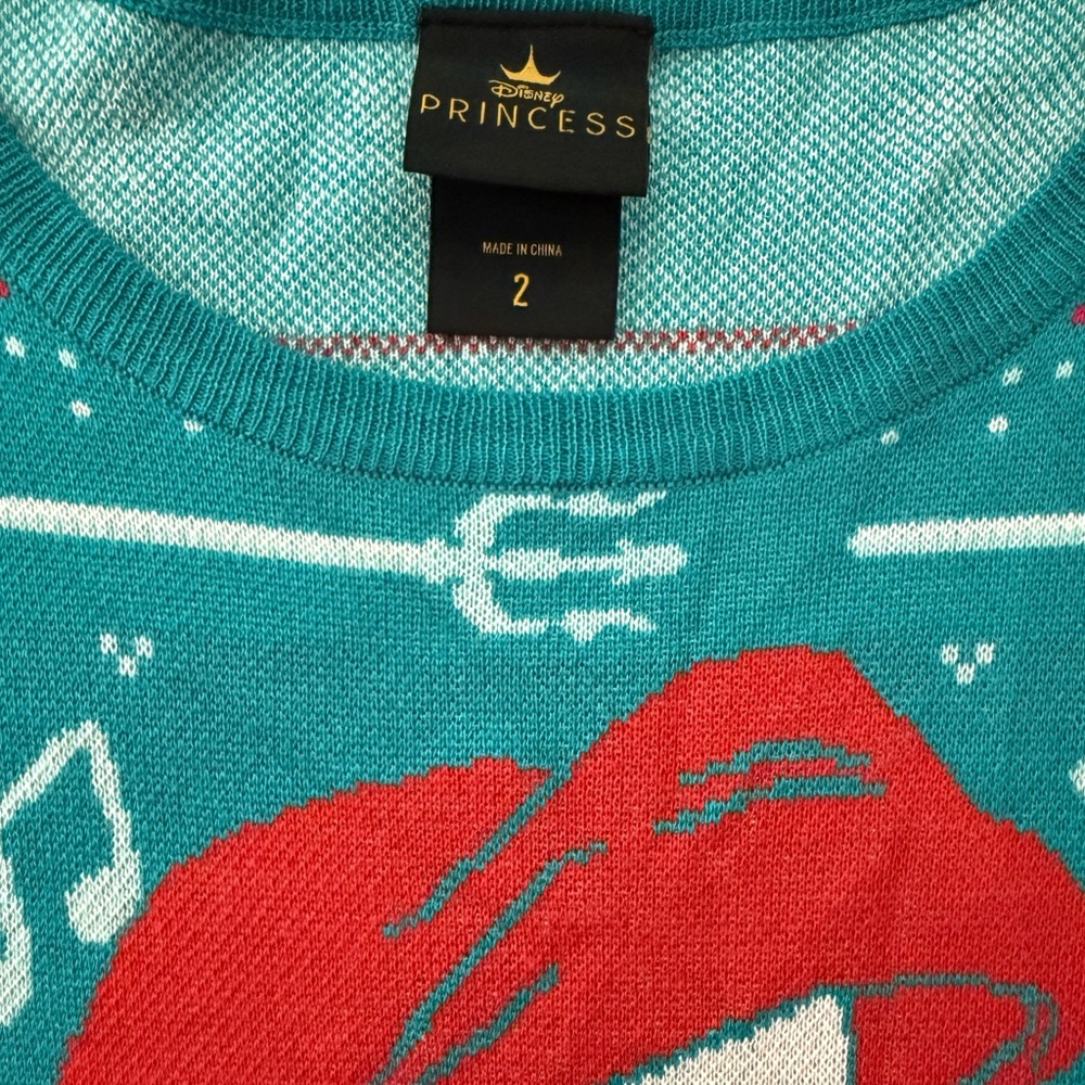 Disney X Torrid The Little Mermaid Ariel Fair Isle Sweater Women's Plus Size 2 - Picture 3 of 5
